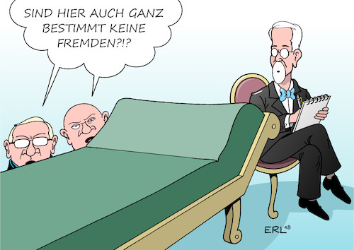 Cartoon: Psychanalyse Sachsen (medium) by Erl tagged politik,sachsen,angst,fremde,fremdenfeindlichkeit,xenophobie,islamophobie,pegida,afd,npd,rechtspopulismus,rechtsextremismus,skinhead,häufung,statistik,psychoanalyse,couch,freud,bundesland,freistaat,karikatur,erl,politik,sachsen,angst,fremde,fremdenfeindlichkeit,xenophobie,islamophobie,pegida,afd,npd,rechtspopulismus,rechtsextremismus,skinhead,häufung,statistik,psychoanalyse,couch,freud,bundesland,freistaat,karikatur,erl