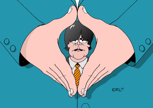 Cartoon: Puigdemont Verhaftung (medium) by Erl tagged politik,katalonien,unabhängigkeit,unabhängigkeitsbewegung,carles,puigdemont,exil,belgien,verhaftung,festnahme,deutschland,auslieferung,spanien,ministerpräsident,mariano,rajoy,geschenk,groko,große,koalition,bundeskanzlerin,angela,merkel,karikatur,erl,politik,katalonien,unabhängigkeit,unabhängigkeitsbewegung,carles,puigdemont,exil,belgien,verhaftung,festnahme,deutschland,auslieferung,spanien,ministerpräsident,mariano,rajoy,geschenk,groko,große,koalition,bundeskanzlerin,angela,merkel,karikatur,erl