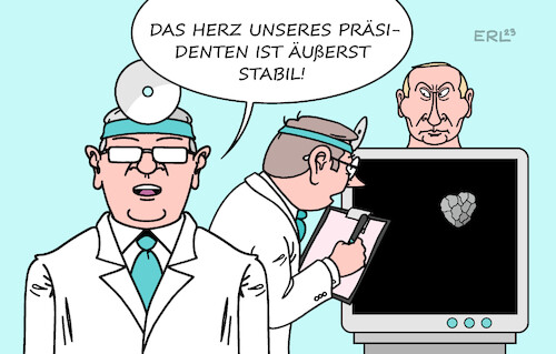 Cartoon: Putins Herz (medium) by Erl tagged politik,gerüchte,präsident,wladimir,putin,gesundheit,herzprobleme,ärzte,dementi,krieg,angriff,überfall,russland,ukraine,röntgen,herz,aus,stein,karikatur,erl,politik,gerüchte,präsident,wladimir,putin,gesundheit,herzprobleme,ärzte,dementi,krieg,angriff,überfall,russland,ukraine,röntgen,herz,aus,stein,karikatur,erl