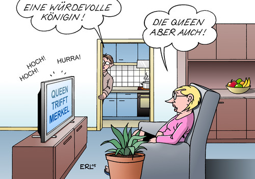 Cartoon: Queen und Merkel (medium) by Erl tagged queen,elizabeth,zwei,königin,großbritannien,besuch,deutschland,bundeskanzlerin,angela,merkel,macht,europa,krise,griechenland,krisenmanagement,herrscherin,karikatur,erl,queen,elizabeth,zwei,königin,großbritannien,besuch,deutschland,bundeskanzlerin,angela,merkel,macht,europa,krise,griechenland,krisenmanagement,herrscherin