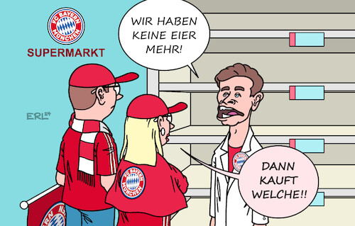 Cartoon: Regale leer (medium) by Erl tagged politik,sport,fußball,bundesliga,deutsche,meisterschaft,vorentscheidung,topspiel,rekordmeister,bayern,münchen,niederlage,bayer,leverkusen,kritik,thomas,müller,keine,eier,mumm,mut,supermarkt,spieler,kaufen,fans,karikatur,erl,politik,sport,fußball,bundesliga,deutsche,meisterschaft,vorentscheidung,topspiel,rekordmeister,bayern,münchen,niederlage,bayer,leverkusen,kritik,thomas,müller,keine,eier,mumm,mut,supermarkt,spieler,kaufen,fans,karikatur,erl