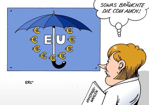 Cartoon: Rettungsschirm (medium) by Erl tagged eu,euro,rettungsschirm,europa,geld,stabilität,merkel,cdu,landtagswahlen,baden,württemberg,rheinland,pfalz,verlust,eu,euro,rettungsschirm,europa,geld,stabilität,merkel,landtagswahlen,baden württemberg,baden,württemberg,wahlen