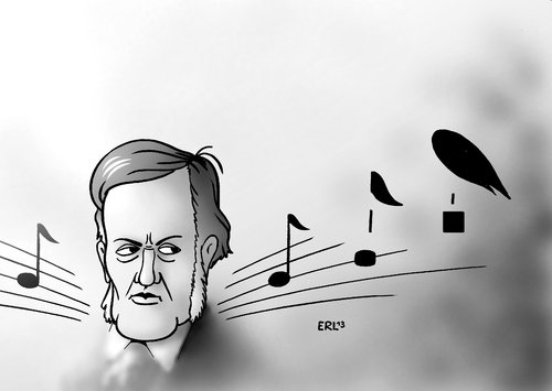 Cartoon: Richard Wagner (medium) by Erl tagged richard,wagner,200,jahre,geburtstag,1813,2013,musik,komponist,genie,antisemit,antisemitismus,nationalsozialismus,hitler,richard,wagner,200,jahre,geburtstag,1813,2013,musik,komponist,genie,antisemit,antisemitismus,nationalsozialismus,hitler