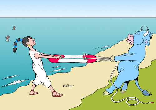 Cartoon: Ringen um Rettung (medium) by Erl tagged politik,flucht,flüchtlinge,geflüchtete,mittelmeer,gefahr,ertrinken,rettungsschiff,schiff,sea,watch,kapitänin,carola,rackete,rettung,hafen,lampedusa,verbot,anlegen,italien,innenminister,matteo,salvini,leben,retten,verbrechen,rechtspopulismus,rechtsextremismus,rassismus,eu,werte,christlich,humanität,flüchtlingspolitik,karikatur,erl,politik,flucht,flüchtlinge,geflüchtete,mittelmeer,gefahr,ertrinken,rettungsschiff,schiff,sea,watch,kapitänin,carola,rackete,rettung,hafen,lampedusa,verbot,anlegen,italien,innenminister,matteo,salvini,leben,retten,verbrechen,rechtspopulismus,rechtsextremismus,rassismus,eu,werte,christlich,humanität,flüchtlingspolitik,karikatur,erl