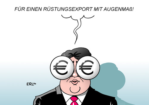 Cartoon: Rüstungsexport (medium) by Erl tagged rüstung,export,rüstungsexport,deutschland,wirtschaftsminister,gabriel,richtlinien,moral,augenmaß,geld,gier,euro,arbeitsplätze,rüstung,export,rüstungsexport,deutschland,wirtschaftsminister,gabriel,richtlinien,moral,augenmaß,geld,gier,euro,arbeitsplätze