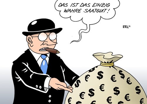 Cartoon: Saatgut (medium) by Erl tagged saatgut,landwirtschaft,patent,recht,genehmigung,geld,euro,dollar,gewinn,gier,sauerei,saatgut,landwirtschaft,patent,recht,genehmigung,geld,euro,dollar,gewinn