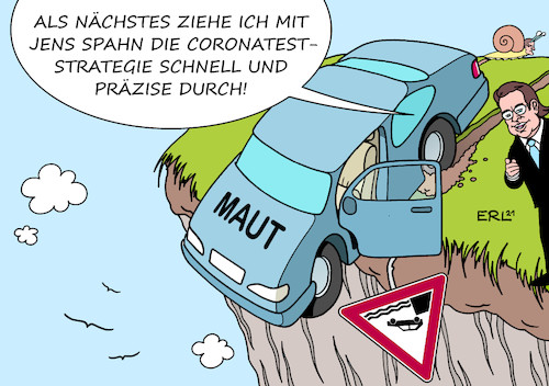 Cartoon: Scheuer und Spahn (medium) by Erl tagged politik,corona,virus,pandemie,covid19,lockdown,öffnung,lockerung,impfen,testen,teststrategie,gesundheitsminister,jens,spahn,cdu,langsamkeit,schnecke,verkehrsminister,andreas,scheuer,csu,maut,versagen,schadenersatz,karikatur,erl,politik,corona,virus,pandemie,covid19,lockdown,öffnung,lockerung,impfen,testen,teststrategie,gesundheitsminister,jens,spahn,cdu,langsamkeit,schnecke,verkehrsminister,andreas,scheuer,csu,maut,versagen,schadenersatz,karikatur,erl