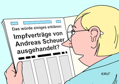 Cartoon: Schlagzeile (medium) by Erl tagged politik,mut,debakel,union,csu,verkehrsminister,andreas,scheuer,verträge,unterzeichnung,vorzeitig,schaden,steuerzahler,untersuchungsausschuss,corona,virus,pandemie,covid,19,impfung,impfstoff,hersteller,eu,verhandlung,mangelhaft,schlagzeile,zeitung,karikatur,erl,politik,mut,debakel,union,csu,verkehrsminister,andreas,scheuer,verträge,unterzeichnung,vorzeitig,schaden,steuerzahler,untersuchungsausschuss,corona,virus,pandemie,covid,19,impfung,impfstoff,hersteller,eu,verhandlung,mangelhaft,schlagzeile,zeitung,karikatur,erl