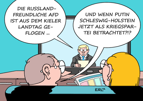 Cartoon: Schleswig-Holstein (medium) by Erl tagged politik,wahl,landtagswahl,schleswig,holstein,wahlsieger,cdu,kiel,landtag,einzug,verpasst,afd,rechtsextrem,russlandfreundlich,krieg,wladimir,putin,russland,ukraine,hilfe,westen,waffen,frage,angst,kriegspartei,karikatur,erl,politik,wahl,landtagswahl,schleswig,holstein,wahlsieger,cdu,kiel,landtag,einzug,verpasst,afd,rechtsextrem,russlandfreundlich,krieg,wladimir,putin,russland,ukraine,hilfe,westen,waffen,frage,angst,kriegspartei,karikatur,erl