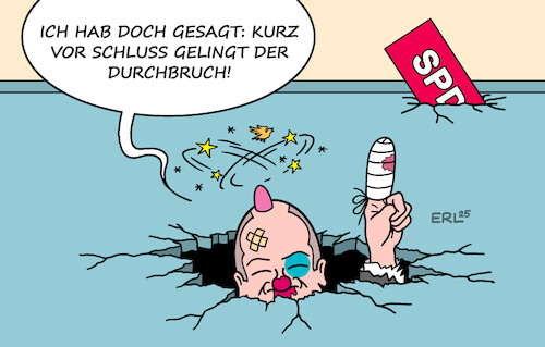 Cartoon: Scholz (medium) by Erl tagged politik,bundestagswahl,2025,bundeskanzler,olaf,scholz,einbruch,durchbruch,karikatur,erl,politik,bundestagswahl,2025,bundeskanzler,olaf,scholz,einbruch,durchbruch,karikatur,erl