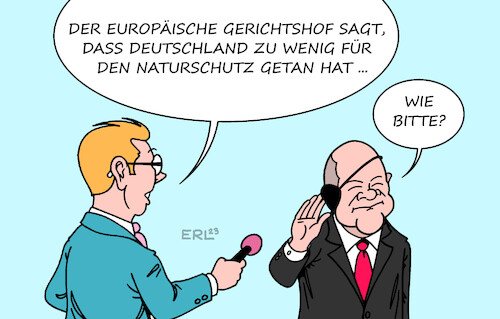 Cartoon: Schon wieder gestürzt? (medium) by Erl tagged politik,eu,europäischer,gerichtshof,eugh,urteil,deutschland,nachlässig,umweltschutz,ausweisung,schutzgebiete,regierungen,groko,ampel,bundeskanzlerin,angela,merkel,bundeskanzler,olaf,scholz,joggen,sturz,augenklappe,ohrenklappe,karikatur,erl,politik,eu,europäischer,gerichtshof,eugh,urteil,deutschland,nachlässig,umweltschutz,ausweisung,schutzgebiete,regierungen,groko,ampel,bundeskanzlerin,angela,merkel,bundeskanzler,olaf,scholz,joggen,sturz,augenklappe,ohrenklappe,karikatur,erl