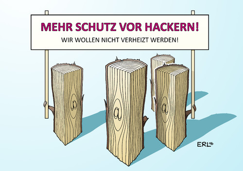 Cartoon: Schutz vor Hackern (medium) by Erl tagged telekom,ausfall,telefon,internet,fernsehen,hacker,angriff,hackerangriff,it,digital,kommunikation,störung,sabotage,politik,weltpolitik,verbraucher,verheizt,holz,holzscheit,protest,forderung,holzhacker,karikatur,erl,telekom,ausfall,telefon,internet,fernsehen,hacker,angriff,hackerangriff,it,digital,kommunikation,störung,sabotage,politik,weltpolitik,verbraucher,verheizt,holz,holzscheit,protest,forderung,holzhacker,karikatur,erl