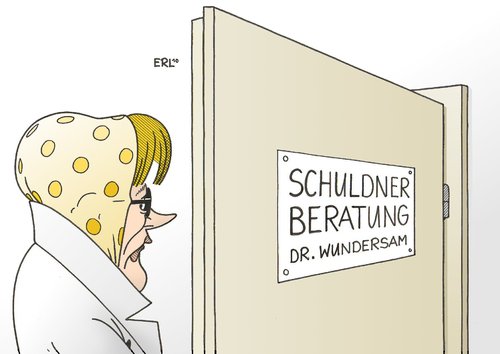 Cartoon: sein schwerster Fall (medium) by Erl tagged schulden,rekordschulden,schwarzgelb,merkel,cdu,csu,fdp,schuldner,schuldnerberatung,wundersam,wundersame,geldvermehrung,schulden,rekordschulden,rekord,geld,finanzen,schwarzgelb,angela merkel,cdu,csu,fdp,schuldner,schuldnerberatung,wundersame,geldvermehrung,beratung,angela,merkel