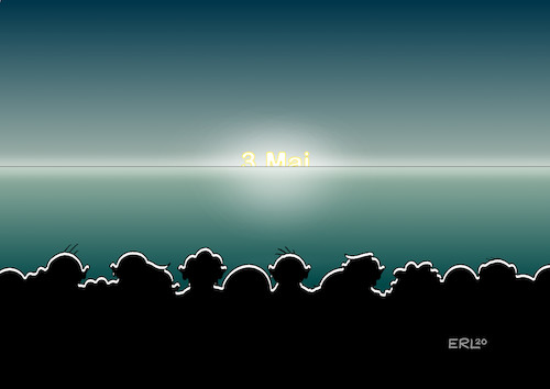 Cartoon: Silberstreif (medium) by Erl tagged politik,corona,pandemie,covid19,virus,kontaktsperre,ausgangsbeschränkung,schließung,schulen,kindergärten,kitas,geschäfte,sehnsucht,normalität,bundeskanzlerin,angela,merkel,ministerpräsidenten,ministerpräsidentinnen,hoffnung,perspektive,silberstreif,horizont,hoffnungsschimmer,dritter,mai,karikatur,erl,politik,corona,pandemie,covid19,virus,kontaktsperre,ausgangsbeschränkung,schließung,schulen,kindergärten,kitas,geschäfte,sehnsucht,normalität,bundeskanzlerin,angela,merkel,ministerpräsidenten,ministerpräsidentinnen,hoffnung,perspektive,silberstreif,horizont,hoffnungsschimmer,dritter,mai,karikatur,erl
