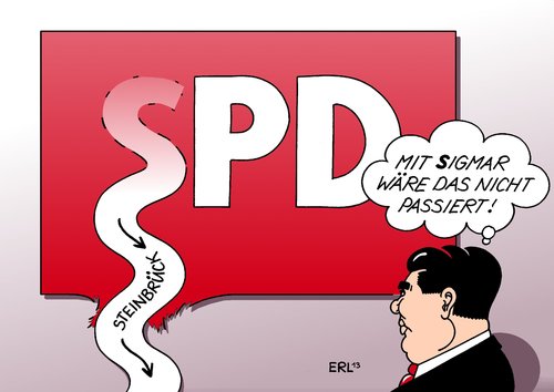 Cartoon: SPD-Einbruch (medium) by Erl tagged spd,kanzlerklandidat,peer,steinbrück,umfragewerte,umfragetief,vorsitz,sigmar,gabriel,zweifel,spd,kanzlerklandidat,peer,steinbrück,umfragewerte,umfragetief,vorsitz,sigmar,gabriel,zweifel