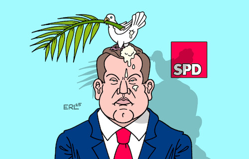 Cartoon: SPD-Frieden gefährdet (medium) by Erl tagged politik,spd,friedensmanifest,russland,ukraine,krieg,gespräche,frieden,parteilinke,partei,regierung,klingbeil,karikatur,erl,politik,spd,friedensmanifest,russland,ukraine,krieg,gespräche,frieden,parteilinke,partei,regierung,klingbeil,karikatur,erl