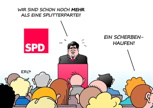 Cartoon: SPD (medium) by Erl tagged spd,landtagswahlen,rheinland,pfalz,gewinn,baden,württemberg,sachsen,anhalt,verluste,volkspartei,splitterpartei,scherbenhaufen,vorsitzender,sigmar,gabriel,karikatur,erl,spd,landtagswahlen,rheinland,pfalz,gewinn,baden,württemberg,sachsen,anhalt,verluste,volkspartei,splitterpartei,scherbenhaufen,vorsitzender,sigmar,gabriel,karikatur,erl