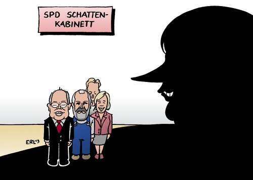 Cartoon: SPD Schattenkabinett II (medium) by Erl tagged beliebtheit,bundeskanzlerin,merkel,angela,schatten,oppermann,thomas,joost,gesche,wiesehügel,klaus,steinbrück,peer,kanzlerkandidat,schattenkabinett,spd,spd,schattenkabinett,kanzlerkandidat,peer,steinbrück,schatten,angela,merkel,bundeskanzlerin,beliebtheit,hand,sonne,freiheit,fahne,rot