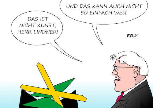 Cartoon: Steinmeier (medium) by Erl tagged bundestagswahl,wahl,bundestag,regierung,koalition,sondierung,cdu,csu,fdp,die,grünen,schwarz,gelb,grün,jamaika,ausstieg,liberale,scheitern,platzen,bundespräsident,steinmeier,ermahnung,regierungsbildung,verantwortung,karikatur,erl,bundestagswahl,wahl,bundestag,regierung,koalition,sondierung,cdu,csu,fdp,die,grünen,schwarz,gelb,grün,jamaika,ausstieg,liberale,scheitern,platzen,bundespräsident,steinmeier,ermahnung,regierungsbildung,verantwortung,karikatur,erl