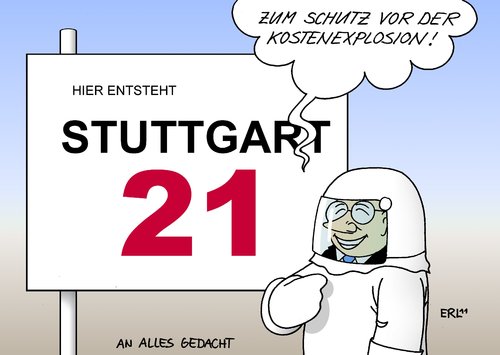 Cartoon: Stuttgart 21 (medium) by Erl tagged stuttgart21,stuttgart,bahnhof,unterirdisch,neubau,projekt,protest,kopfbahnhof,abriss,volksabstimmung,kosten,kostenexplosion,rote,zahlen,stuttgart21,stuttgart,bahnhof,unterirdisch,neubau,projekt,stuttgart 21,21