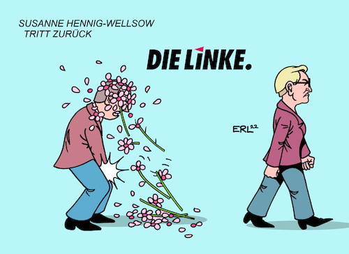 Cartoon: Susanne Hennig-Wellsow (medium) by Erl tagged politik,partei,die,linke,streit,hessen,missbrauch,sexuelle,nötigung,meeto,übernahme,verantwortung,bundesvorsitzende,susanne,hennig,wellsow,blumenstrauß,thüringen,fdp,ministerpräsident,afd,karikatur,erl,politik,partei,die,linke,streit,hessen,missbrauch,sexuelle,nötigung,meeto,übernahme,verantwortung,bundesvorsitzende,susanne,hennig,wellsow,blumenstrauß,thüringen,fdp,ministerpräsident,afd,karikatur,erl