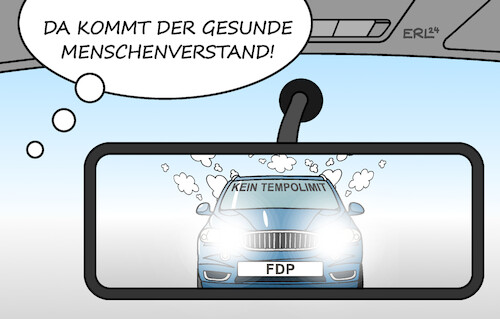 Cartoon: Tempolimit (medium) by Erl tagged politik,klima,klimawandel,erderwärmung,klimaschutz,co2,reduzierung,verkehr,tempolimit,absage,fdp,verkehrsminister,volker,wissing,autobahn,drängler,rückspiegel,lichthupe,karikatur,erl,politik,klima,klimawandel,erderwärmung,klimaschutz,co2,reduzierung,verkehr,tempolimit,absage,fdp,verkehrsminister,volker,wissing,autobahn,drängler,rückspiegel,lichthupe,karikatur,erl