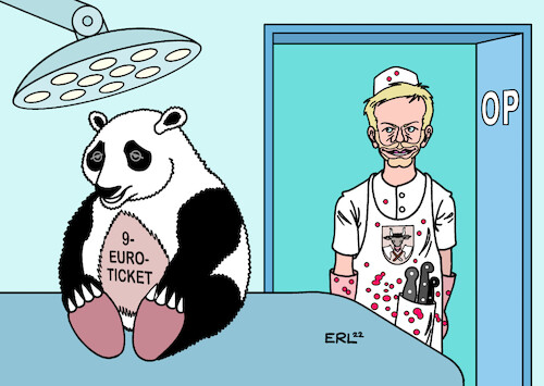 Cartoon: Tierarzt Dr. Lindner (medium) by Erl tagged politik,finanzen,geld,inflation,bundesregierung,ampel,ausgleich,entlastung,klimapolitik,verkehrswende,euro,tocket,öffentliche,verkehrsmittel,erfolg,beliebtheit,fortsetzung,spd,grüne,veto,finanzminister,christian,lindner,tierarzt,metzger,großer,panda,naturschutz,artenschutz,karikatur,erl,politik,finanzen,geld,inflation,bundesregierung,ampel,ausgleich,entlastung,klimapolitik,verkehrswende,euro,tocket,öffentliche,verkehrsmittel,erfolg,beliebtheit,fortsetzung,spd,grüne,veto,finanzminister,christian,lindner,tierarzt,metzger,großer,panda,naturschutz,artenschutz,karikatur,erl