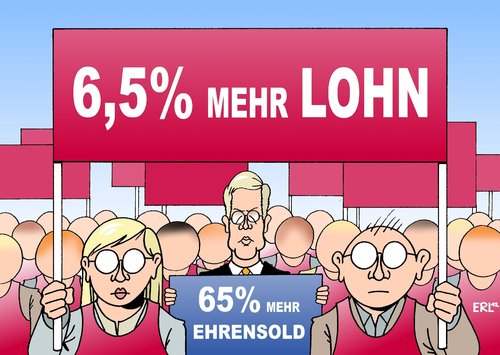 Cartoon: Trittbrettfahrer (medium) by Erl tagged streik,tarif,forderung,lohn,gehalt,öffentlicher,dienst,kommune,gemeinde,stadt,bund,land,christian,wulff,rücktritt,affären,ehrensold,büro,dienstwagen,chauffeur,streik,tarif,forderung,lohn,gehalt,öffentlicher dienst,stadt,wulff,öffentlicher,dienst,ehrensold