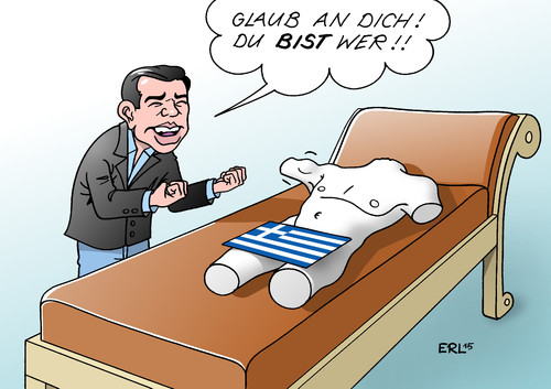 Cartoon: Tsipras (medium) by Erl tagged griechenland,regierung,neu,alexis,tsipras,ministerpräsident,motivation,land,glaube,optimismus,psychologie,couch,torso,karikatur,erl,griechenland,regierung,neu,alexis,tsipras,ministerpräsident,motivation,land,glaube,optimismus,psychologie,couch,torso