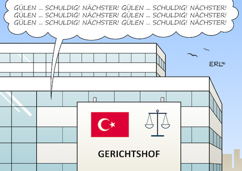 Cartoon: Türkei (medium) by Erl tagged türkei,putsch,präsident,edogan,säuberung,entlassungen,verhaftungen,gerichtsverfahren,fließbandarbeit,gericht,gülen,gülenbewegung,vorwurf,schuld,schuldig,terror,justiz,gerechtigkeit,präsidialsystem,abbau,demokratie,menschenrechte,karikatur,erl,türkei,putsch,präsident,edogan,säuberung,entlassungen,verhaftungen,gerichtsverfahren,fließbandarbeit,gericht,gülen,gülenbewegung,vorwurf,schuld,schuldig,terror,justiz,gerechtigkeit,präsidialsystem,abbau,demokratie,menschenrechte,karikatur,erl