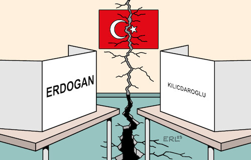 Cartoon: Türkei nach der Wahl (medium) by Erl tagged politik,türkei,wahl,präsident,sieger,sieg,erdogan,autokratie,abbau,demokratie,menschenrechte,meinungsfreiheit,spaltung,niederlage,kemal,kilicdaroglu,wahlkabine,riss,spalt,karikatur,erl,politik,türkei,wahl,präsident,sieger,sieg,erdogan,autokratie,abbau,demokratie,menschenrechte,meinungsfreiheit,spaltung,niederlage,kemal,kilicdaroglu,wahlkabine,riss,spalt,karikatur,erl