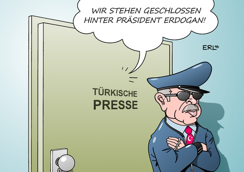 Cartoon: Türkei Presse (medium) by Erl tagged türkei,militärputsch,präsident,erdogan,säuberung,verhaftungen,militär,justiz,bildung,medien,fernsehsender,presse,zeitung,schließung,geschlossen,meinungsfreiheit,pressefreiheit,karikatur,erl,türkei,militärputsch,präsident,erdogan,säuberung,verhaftungen,militär,justiz,bildung,medien,fernsehsender,presse,zeitung,schließung,geschlossen,meinungsfreiheit,pressefreiheit,karikatur,erl