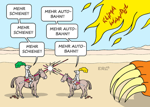 Cartoon: Überlebenswichtiger Kampf (medium) by Erl tagged politik,klima,klimawandel,erderwärmung,klimaschutz,klimapolitik,reduzierung,co2,verkehrspolitik,ampel,streit,grüne,fdp,vorrang,schiene,bahn,auto,autobahn,bau,ritter,kampf,drache,karikatur,erl,politik,klima,klimawandel,erderwärmung,klimaschutz,klimapolitik,reduzierung,co2,verkehrspolitik,ampel,streit,grüne,fdp,vorrang,schiene,bahn,auto,autobahn,bau,ritter,kampf,drache,karikatur,erl