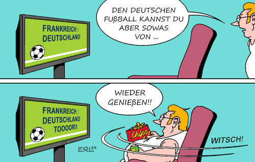 Cartoon: Umschwung (medium) by Erl tagged politik,sport,fußball,deutschland,nationalmannschaft,krise,heim,em,europameisterschaft,2024,testspiel,frankreich,bundestrainer,julian,nagelsmann,test,bestanden,begeisterung,genuss,fans,fernsehen,karikatur,erl,politik,sport,fußball,deutschland,nationalmannschaft,krise,heim,em,europameisterschaft,2024,testspiel,frankreich,bundestrainer,julian,nagelsmann,test,bestanden,begeisterung,genuss,fans,fernsehen,karikatur,erl