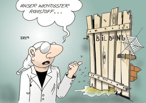 Cartoon: Unser wichtigster Rohstoff (medium) by Erl tagged bildung,deutschland,rohstoff,wichtig,zustand,schlecht,vernachlässigt,bildung,deutschland,rohstoff,wichtig,zustand,schlecht,vernachlässigt,wissen,bildungssystem,jugend,jugendliche,schulen,schule,pisa,nachwuchs,zukunft,werte