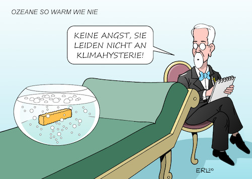 Cartoon: Unwort des Jahres (medium) by Erl tagged politik,umwelt,klima,klimakrise,klimawandel,erderwärmung,erwärmung,meere,ozeane,wärme,rekord,fisch,fischstäbchen,unwort,des,jahres,2019,klimahysterie,sprache,hysterie,psychoanalyse,sigmund,freud,couch,goldfisch,goldfischglas,karikatur,erl,politik,umwelt,klima,klimakrise,klimawandel,erderwärmung,erwärmung,meere,ozeane,wärme,rekord,fisch,fischstäbchen,unwort,des,jahres,2019,klimahysterie,sprache,hysterie,psychoanalyse,sigmund,freud,couch,goldfisch,goldfischglas,karikatur,erl