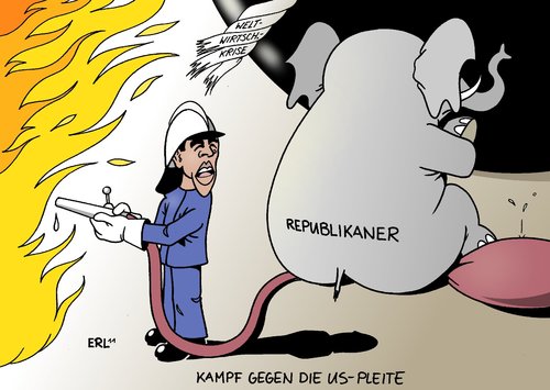 Cartoon: USA (medium) by Erl tagged schlauch,feuerwehr,feuer,bombe,zündschnur,krise,wirtschaft,welt,republikaner,demokraten,streit,schuldengrenze,pleite,haushalt,schulden,usa,elefant,usa,schulden,pleite,schuldengrenze,demokraten,streit,republikaner,welt,wirtschaft,zündschnur,krise