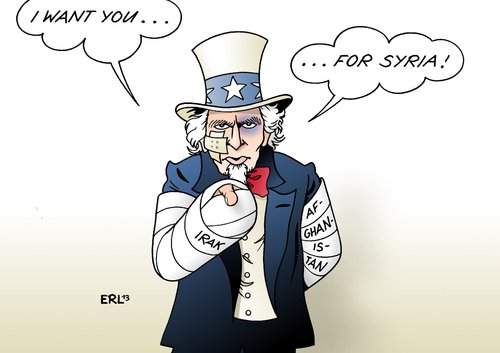 Cartoon: USA Syrien (medium) by Erl tagged syrien,bürgerkrieg,diktator,assad,rebellen,giftgas,chemiewaffen,usa,militärschlag,präsident,obama,werbung,kongress,uncle,sam,syrien,bürgerkrieg,diktator,assad,rebellen,giftgas,chemiewaffen,usa,militärschlag,präsident,obama,werbung,kongress,uncle,sam