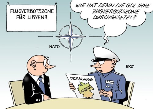 Cartoon: Verbotszone (medium) by Erl tagged libyen,bürgerkrieg,gadaffi,diktator,luftangriff,volk,flugverbot,flugverbotszone,nato,un,eu,deutschland,streik,lokführer,zug,gewerkschaft,gdl,tarif,tarifvertrag,libyen,bürgerkrieg,gaddafi,diktator,volk,flugverbot,flugverbotszone,nato,deutschland