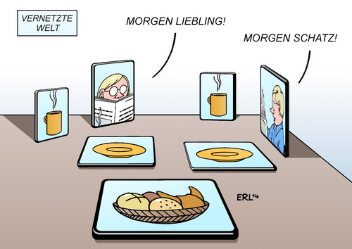 Cartoon: Vernetzte Welt (medium) by Erl tagged ifa,berlin,internationale,funkausstellung,internet,vernetzt,geräte,haushalt,familie,smartphone,tablet,frühstück,morgen,ifa,berlin,internationale,funkausstellung,internet,vernetzt,geräte,haushalt,familie,smartphone,tablet,frühstück,morgen