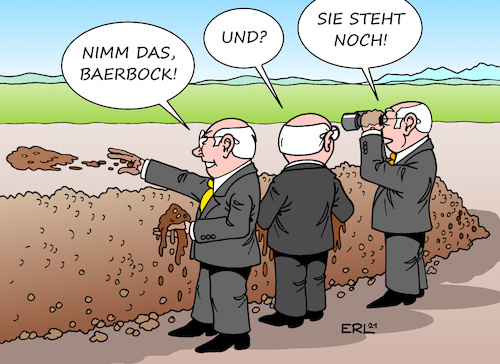 Cartoon: Verteidigung des Abendlandes (medium) by Erl tagged politik,bundestagswahl,wahlkampf,bündnis,90,die,grünen,kanzlerkandidatin,annalena,baerbock,fehler,pannen,gegner,werfen,dreck,kampagne,anzeigen,insm,initiative,soziale,marktwirtschaft,arbeitgeber,moses,verbote,verbotspartei,karikatur,erl,politik,bundestagswahl,wahlkampf,bündnis,90,die,grünen,kanzlerkandidatin,annalena,baerbock,fehler,pannen,gegner,werfen,dreck,kampagne,anzeigen,insm,initiative,soziale,marktwirtschaft,arbeitgeber,moses,verbote,verbotspartei,karikatur,erl