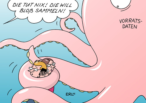 Cartoon: Vorratsdaten (medium) by Erl tagged vorratsdaten,vorratsdatenspeicherung,datenschutz,daten,datenkrake,privatsphäre,kommunikation,internet,telefon,smartphone,handy,kriminalität,bekämpfung,terror,polizei,justiz,justizminister,heiko,maas,regierung,groko,cdu,csu,spd,karikatur,erl,vorratsdaten,vorratsdatenspeicherung,datenschutz,daten,datenkrake,privatsphäre,kommunikation,internet,telefon,smartphone,handy,kriminalität,bekämpfung,terror,polizei,justiz,justizminister,heiko,maas,regierung,bundesregierung,groko,cdu,csu,spd