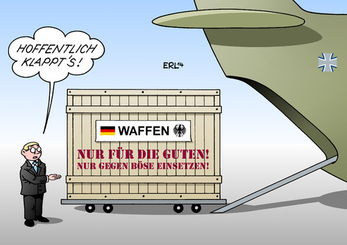 Cartoon: Waffenlieferungen (medium) by Erl tagged is,staat,kalifat,islamismus,terror,syrien,irak,nordirak,widerstand,kurden,deutschland,waffen,lieferung,waffenlieferung,gut,böse,falsch,hände,kiste,hinweis,sicherheit,sicherheitshinweis,is,staat,kalifat,islamismus,terror,syrien,irak,nordirak,widerstand,kurden,deutschland,waffen,lieferung,waffenlieferung,gut,böse,falsch,hände,kiste,hinweis,sicherheit,rüstung,export,militär,krieg,unruhe,diktatur,demokratie,autokrat