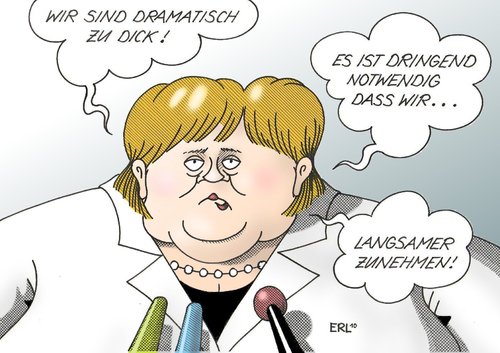 Cartoon: Was tun gegen Überschuldung? (medium) by Erl tagged cdu,csu,fdp,schwarzgelb,kabinett,klausur,schulden,schuldenbremse,übergewicht,abnehmen,langsamer,zunehmen,merkel,dick,cdu,csu,fdp,schwarzgelb,kabinett,klausur,schulden,schuldenbremse,übergewicht,abnehmen,langsamer,angela merkel,angela,merkel