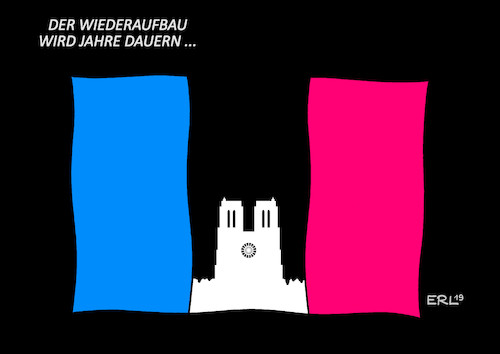 Cartoon: Wiederaufbau (medium) by Erl tagged politik,kathedrale,notre,dame,paris,frankreich,brand,feuer,wiederaufbau,zusammenhalt,gesellschaft,überwindung,spaltung,karikatur,erl,politik,kathedrale,notre,dame,paris,frankreich,brand,feuer,wiederaufbau,zusammenhalt,gesellschaft,überwindung,spaltung,karikatur,erl