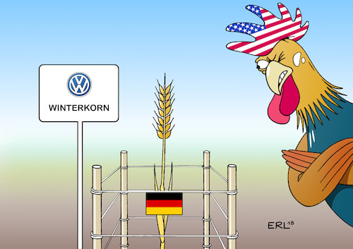 Cartoon: Winterkorn II (medium) by Erl tagged politik,wirtschaft,industrie,autoindustrie,autobauer,autokonzern,volkswagen,vw,wolfsburg,ex,vorstandsvorsitzender,martin,winterkorn,dieselskandal,dieselaffäre,diesel,abgastest,manipulation,software,abgase,betrug,anklage,usa,hahn,getreide,karikatur,erl,politik,wirtschaft,industrie,autoindustrie,autobauer,autokonzern,volkswagen,vw,wolfsburg,ex,vorstandsvorsitzender,martin,winterkorn,dieselskandal,dieselaffäre,diesel,abgastest,manipulation,software,abgase,betrug,anklage,usa,hahn,getreide,karikatur,erl