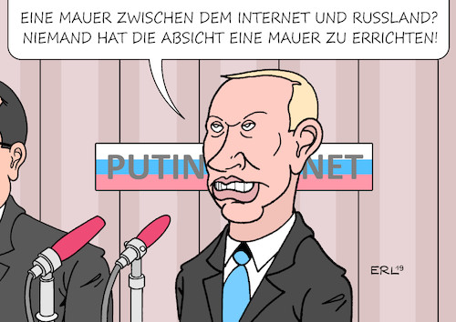 Cartoon: Wladimir Ulbricht (medium) by Erl tagged politik,kommunikation,www,world,wide,web,internet,russland,präsident,wladimir,putin,gesetz,kontrolle,beschneidung,meinungsfreiheit,informationsfreiheit,recht,information,mauer,erinnerung,aussage,walter,ulbricht,mauerbau,niemand,hat,die,absicht,karikatur,erl,politik,kommunikation,www,world,wide,web,internet,russland,präsident,wladimir,putin,gesetz,kontrolle,beschneidung,meinungsfreiheit,informationsfreiheit,recht,information,mauer,erinnerung,aussage,walter,ulbricht,mauerbau,niemand,hat,die,absicht,karikatur,erl