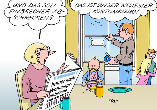 Cartoon: Wohnungseinbrüche (medium) by Erl tagged mittelschicht,kinder,familie,minus,kontoauszug,abschreckung,schutz,einbrecher,zunahme,haus,wohnung,wohnungseinbruch,einbruch,einbruch,wohnungseinbruch,wohnung,haus,zunahme,einbrecher,schutz,abschreckung,kontoauszug,minus,familie,kinder,mittelschicht