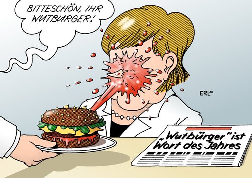 Cartoon: Wutbürger (medium) by Erl tagged wutbürger,wort,des,jahres,bürger,politik,entscheidung,oben,unten,burger,auffressen,wutbürger,bürger,wütend,wut,wort,sprache,gesellschaft