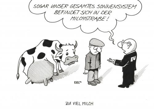 zu viel Milch